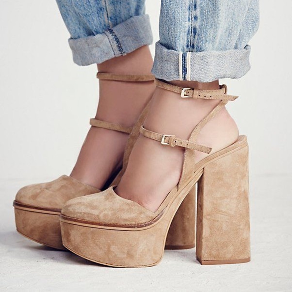 Free People Twin Sundown Platform Heels